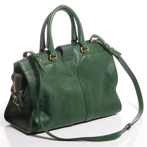 handbag sheepskin leather and brass ysl|SAINT LAURENT Sheepskin Mini Cabas ChYc Tartan Green .